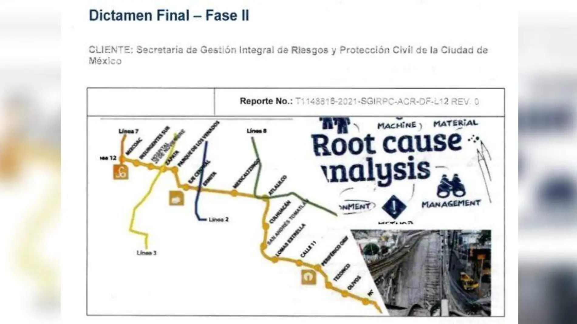 Dictamen tecnico final desplome linea 12